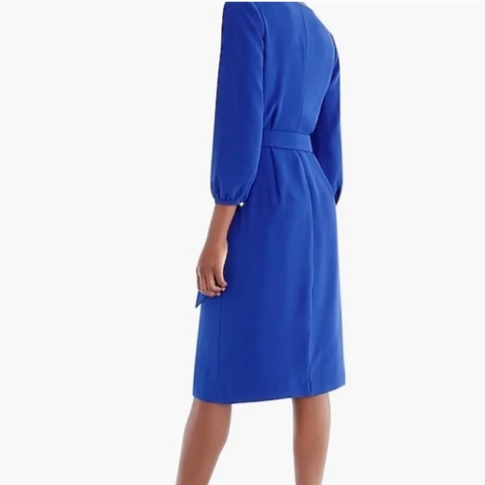 J Crew 365 Crepe Wrap Dress In Royal Blue 6 - Picture 4 of 14